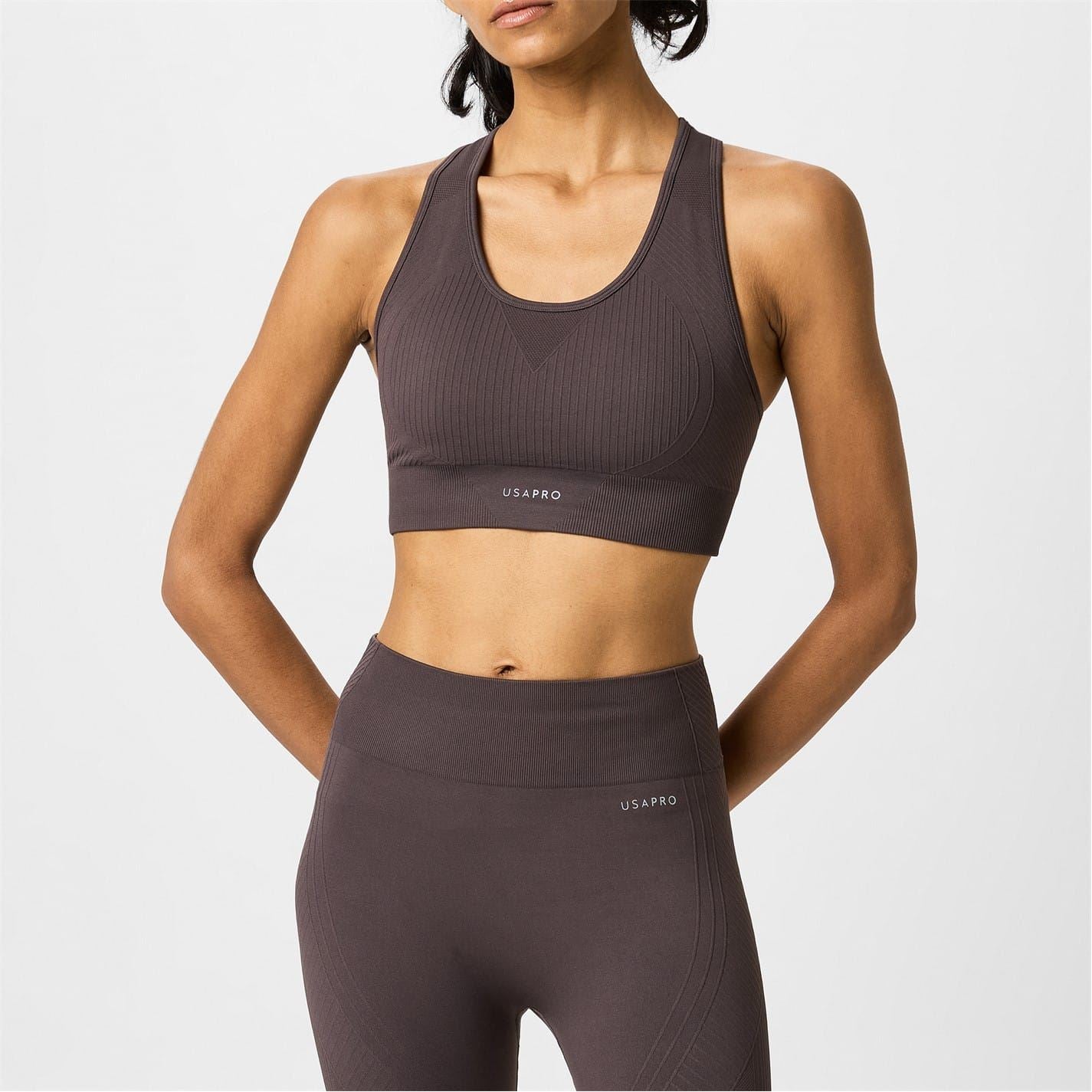 USA Pro Seamless Crop Sports Bra