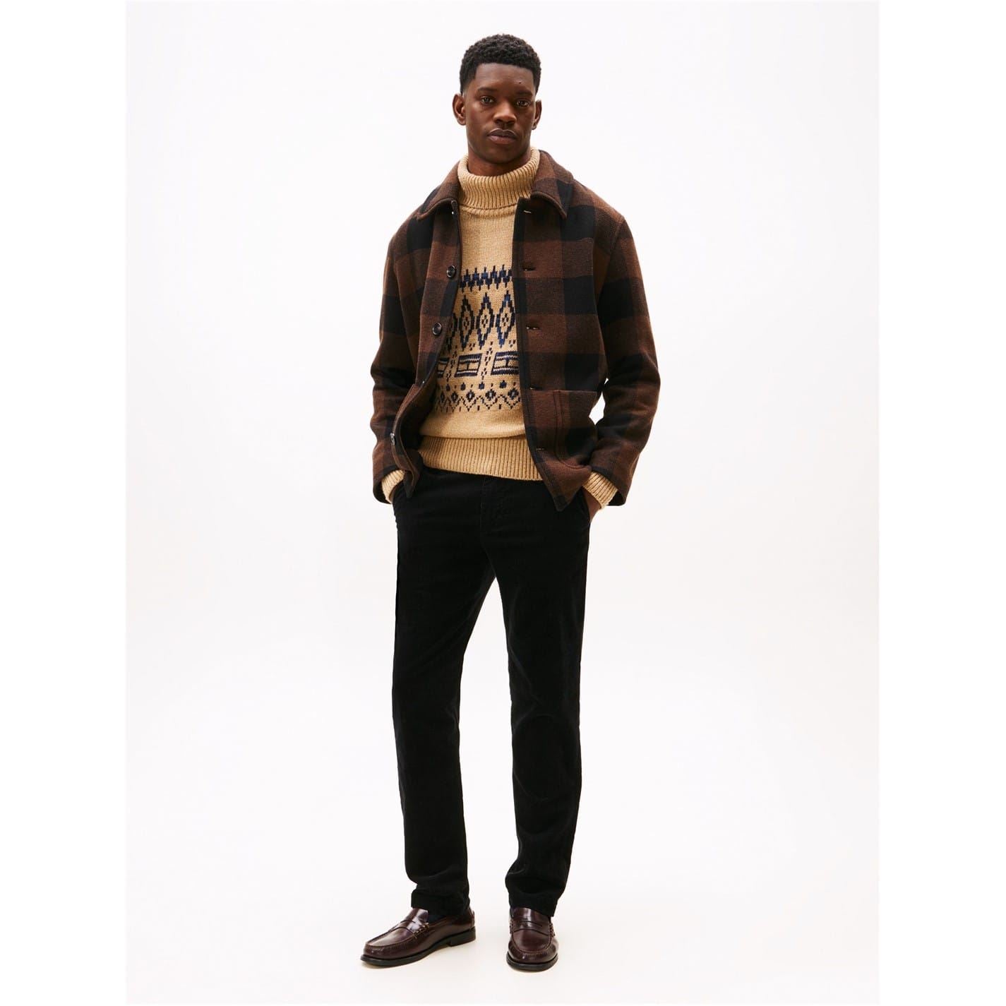 Tommy Hilfiger Denton Solid Patterned Straight Chinos