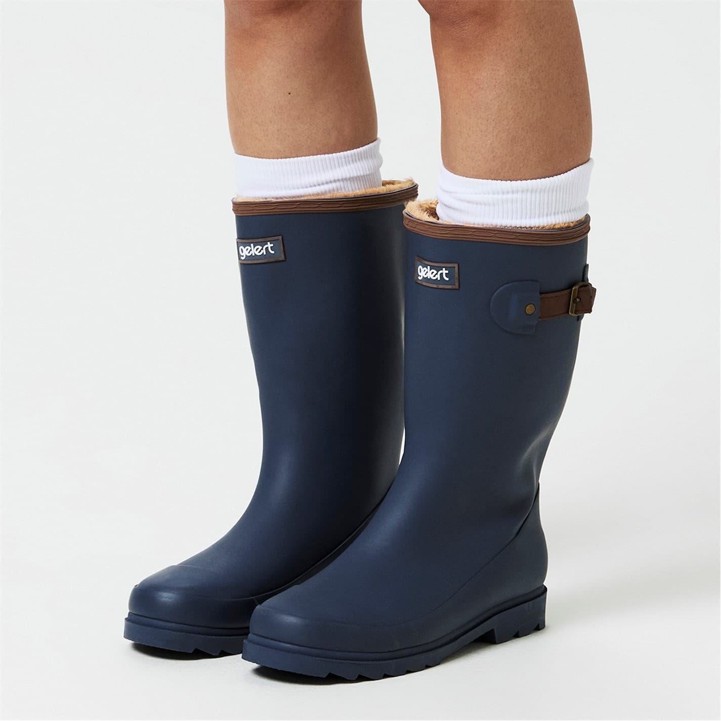 Gelert Fur Welly Boot Ladies