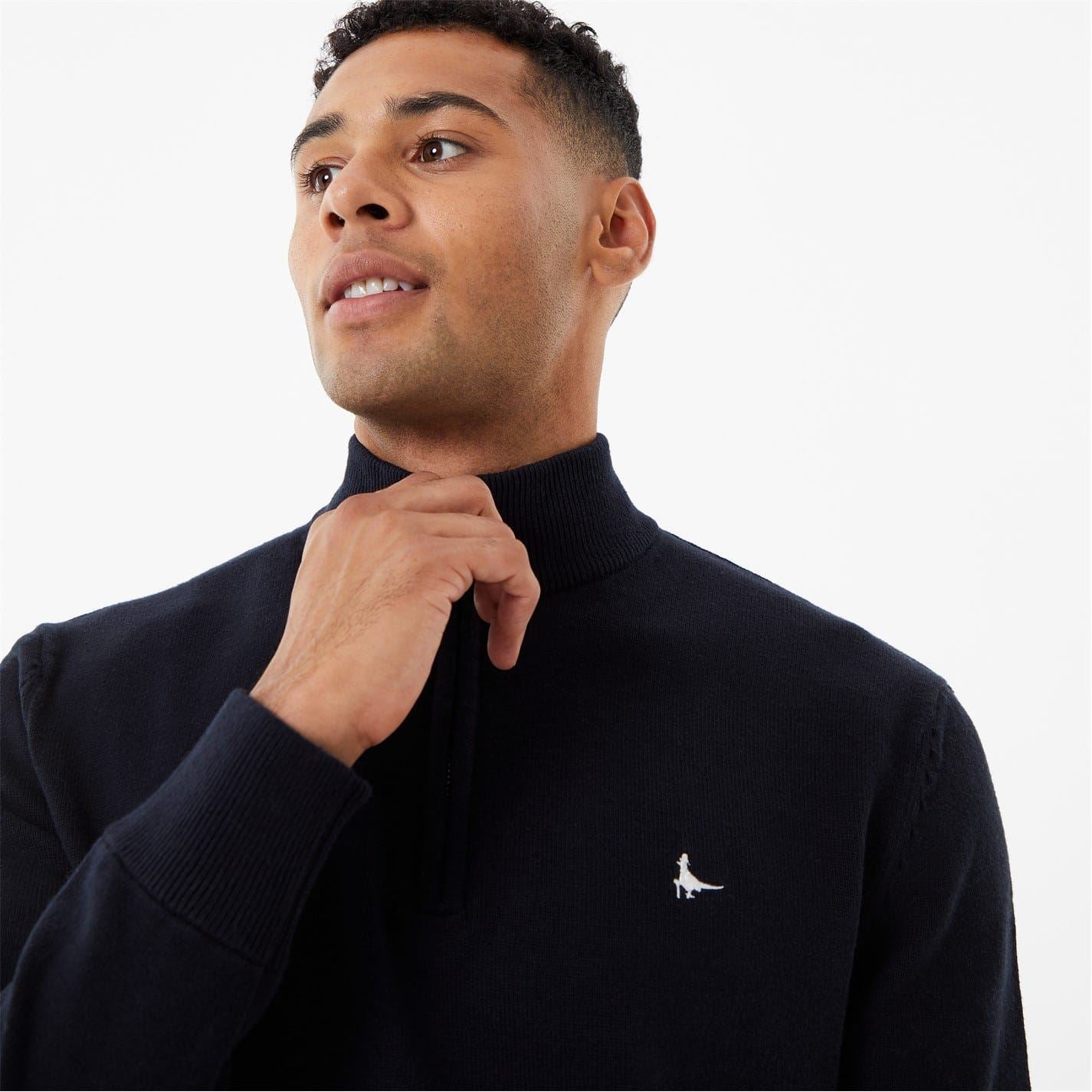 Jack Wills Mens Funnel Neck Half Zip Jumper