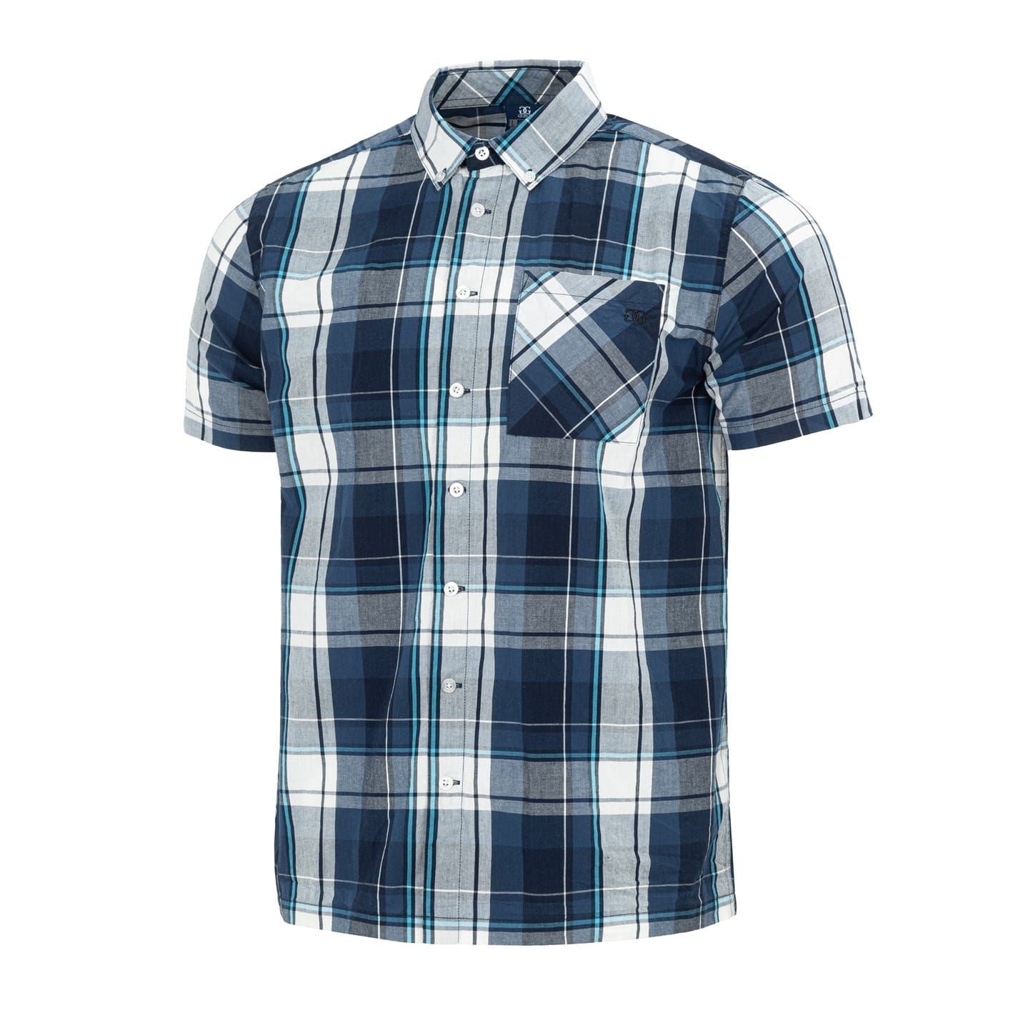 Giorgio Mens Short Sleeve Check Shirt