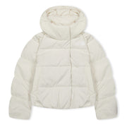 North Face North Down Hooded Solid Patterned Puffer Jacket