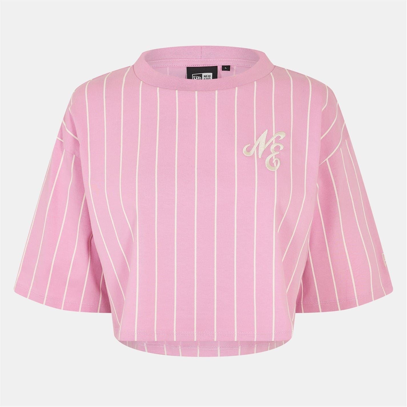 New Era Embroidered Cropped Crew Neck T-Shirt