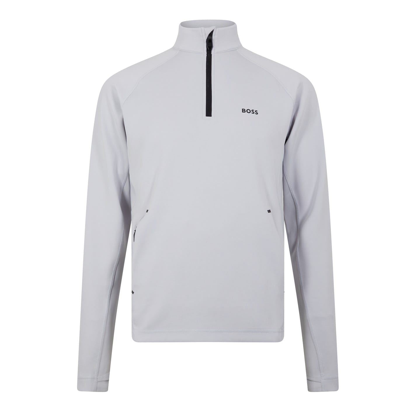 Boss Regular Fit Raglan Sleeve Zip Neck Sweatshirt