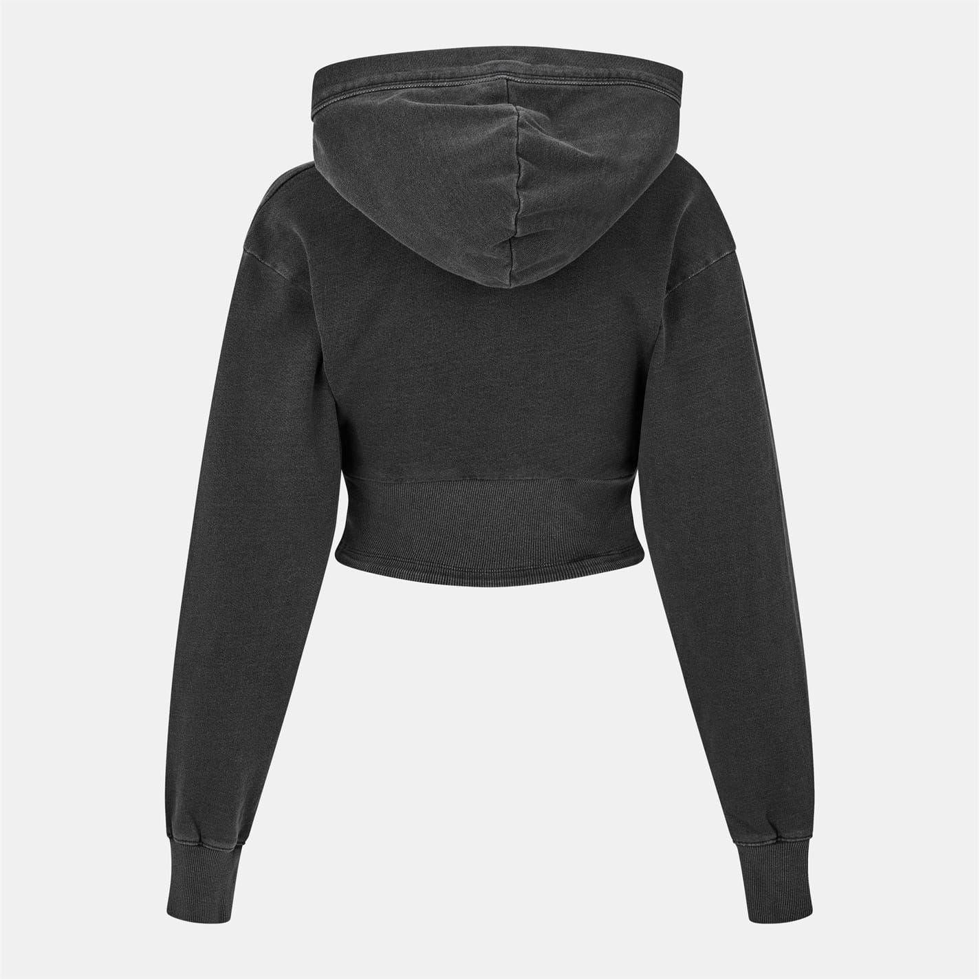 Good American Good Jeanius Hooded Long Sleeve Sweatshirt