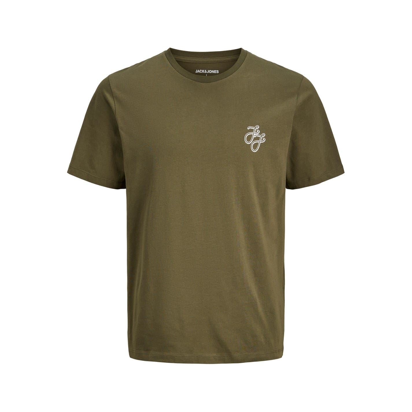 Jack and Jones Mens 5 Pack Short Sleeve T-Shirt