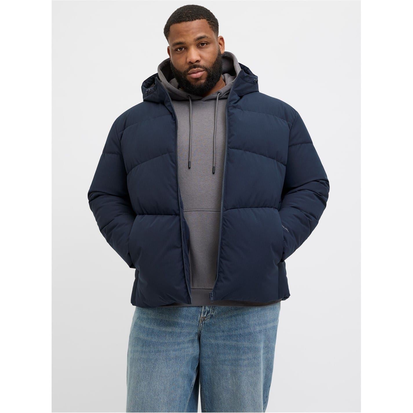 Jack and Jones Solid Patterned Global Puffer Jacket