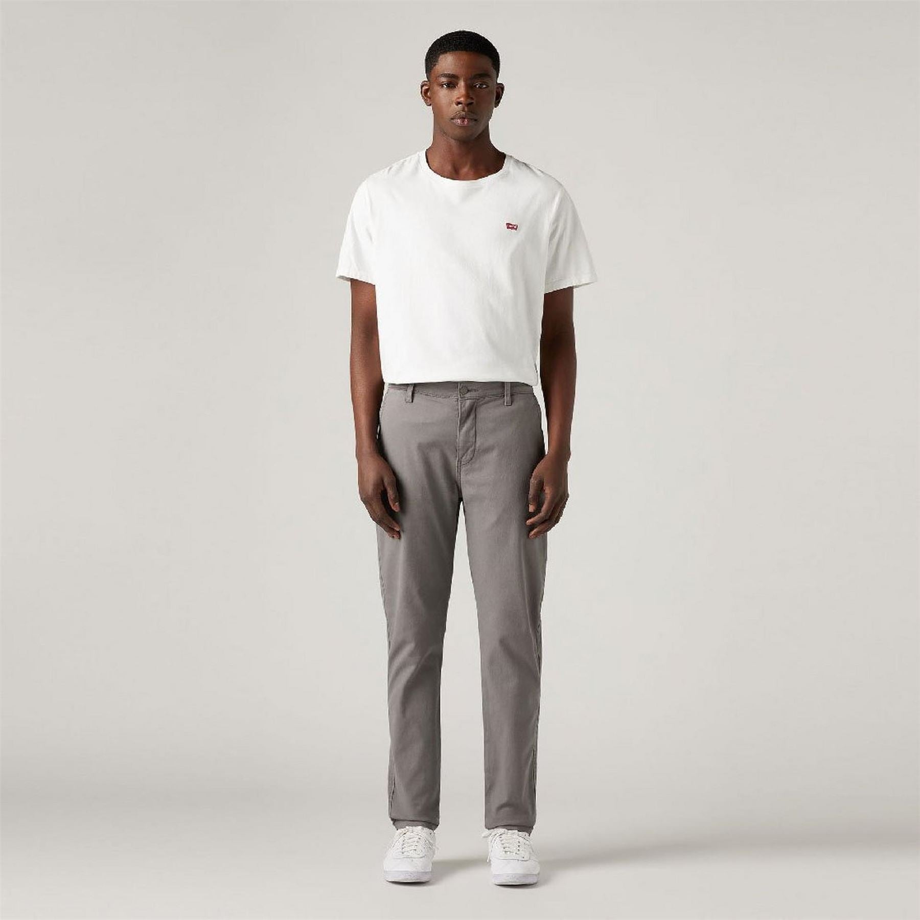 Levis Solid Patterned Slim Chinos with Slant Pockets