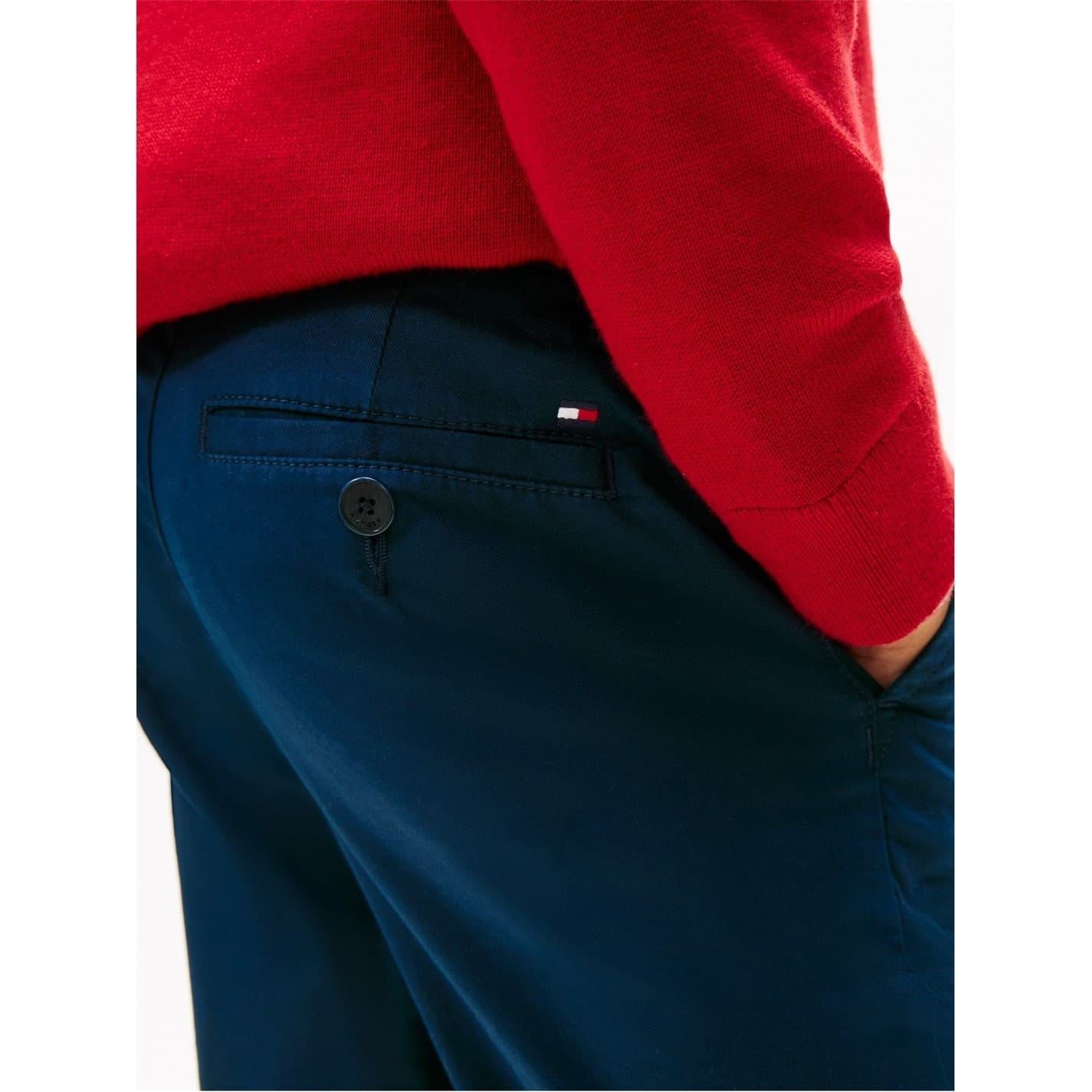 Tommy Hilfiger Solid Patterned Straight Chinos