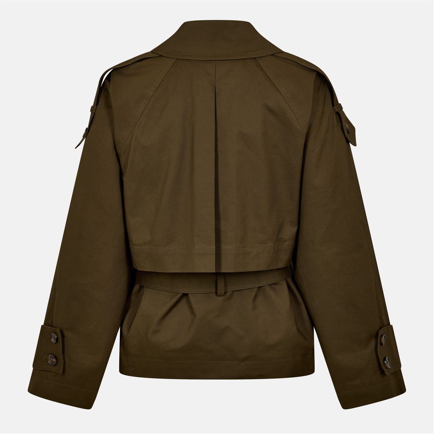 French Connection Solid Patterned Trench Coat