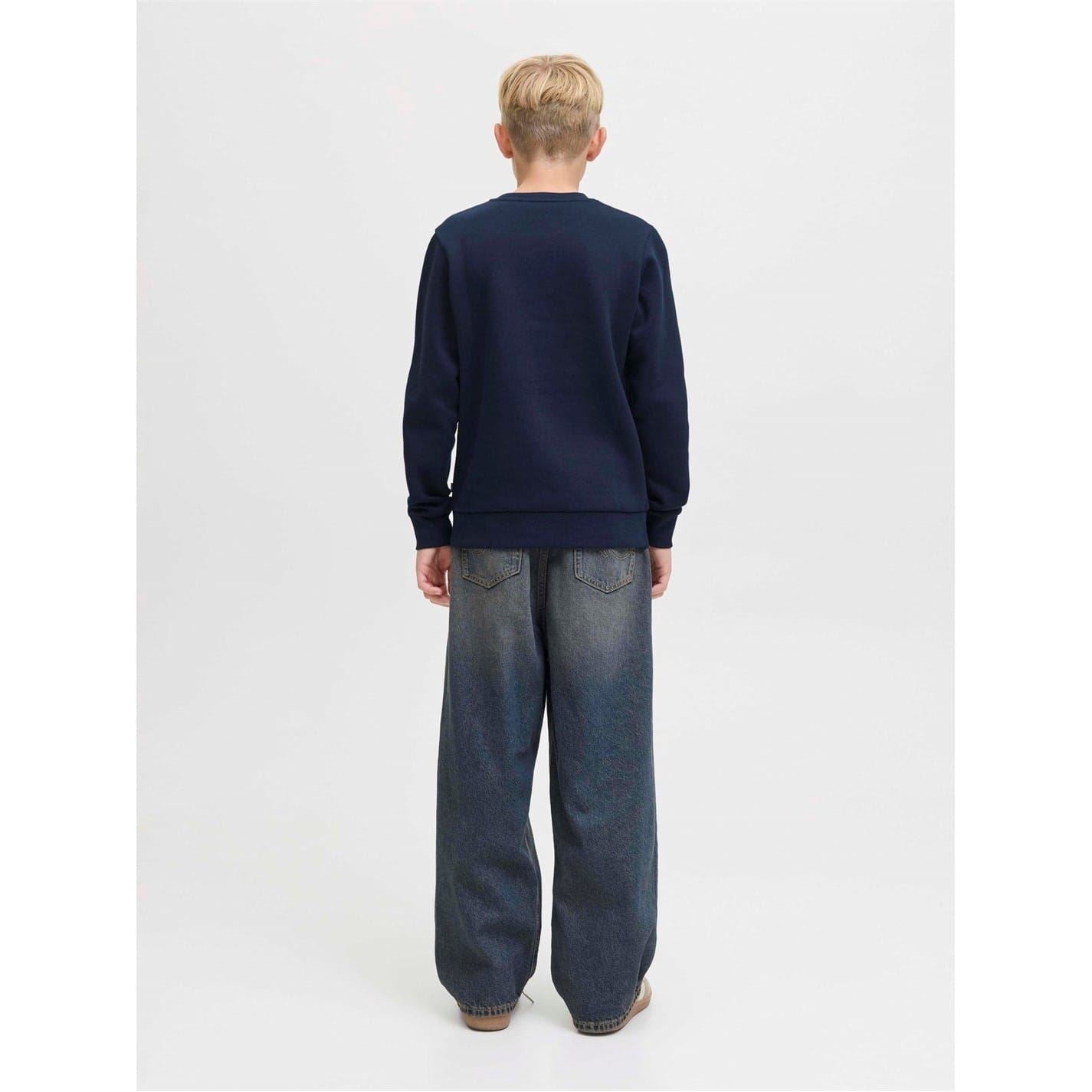 Jack and Jones Printed Logo Crew Neck Long Sleeve Sweater