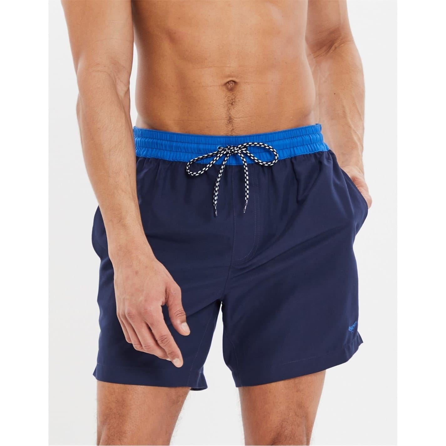 Threadbare Plunging Neck Regular Fit Swim Shorts