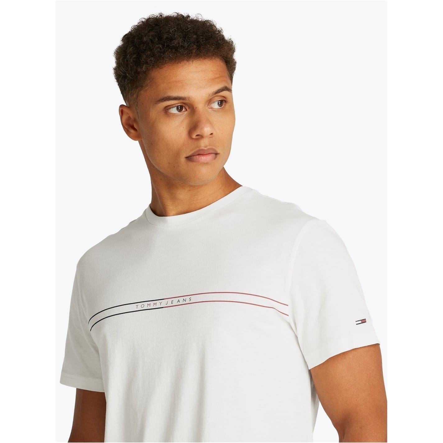 Tommy Jeans Slim Fit Lettering Crew Neck T-Shirt