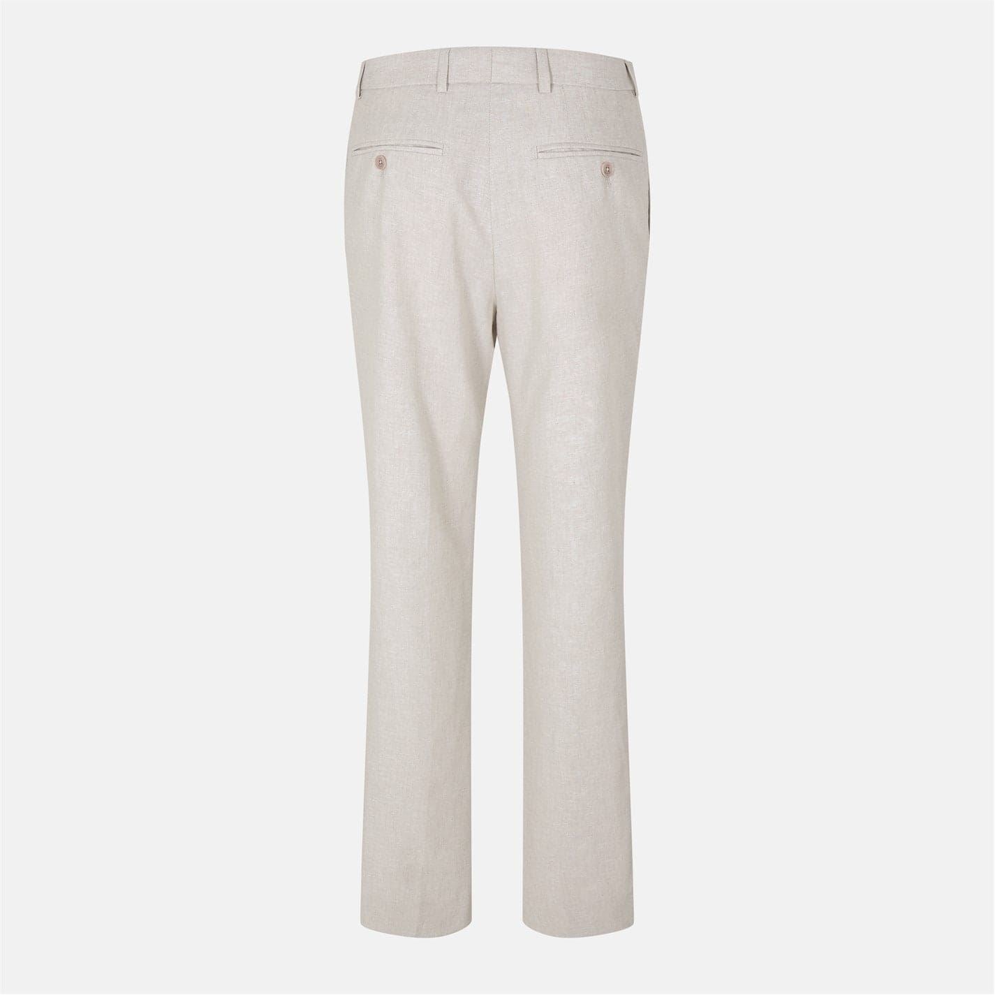 Ted Baker Stone Slim Linen Trouser