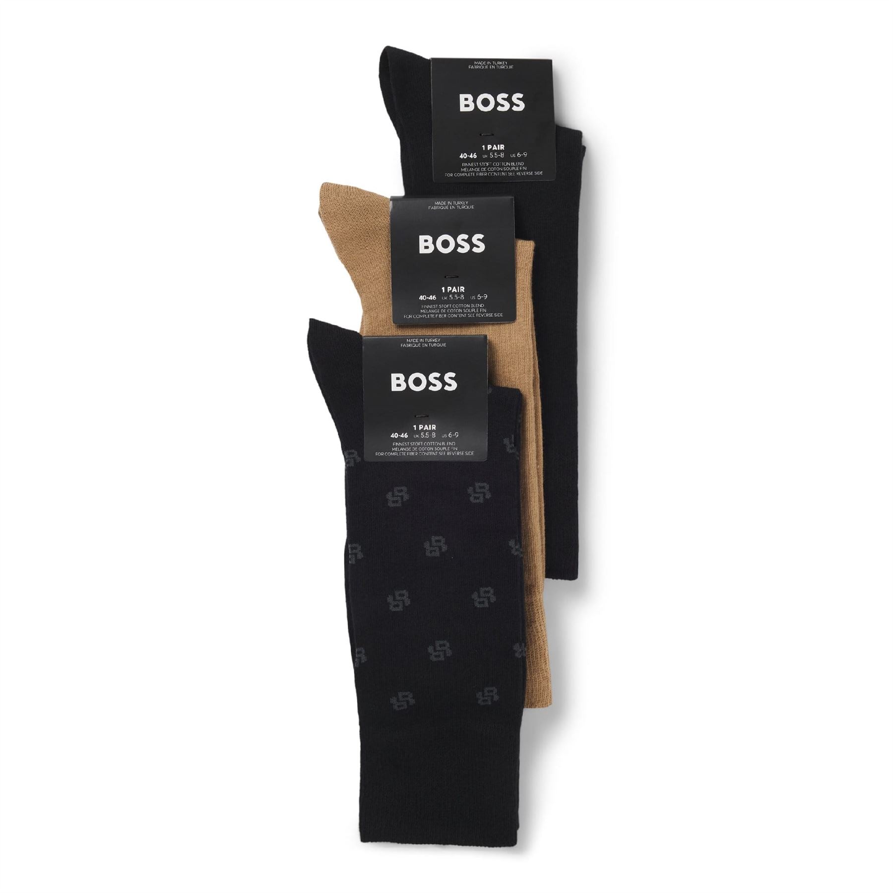 Boss 3 Pack of Regular Length Socks