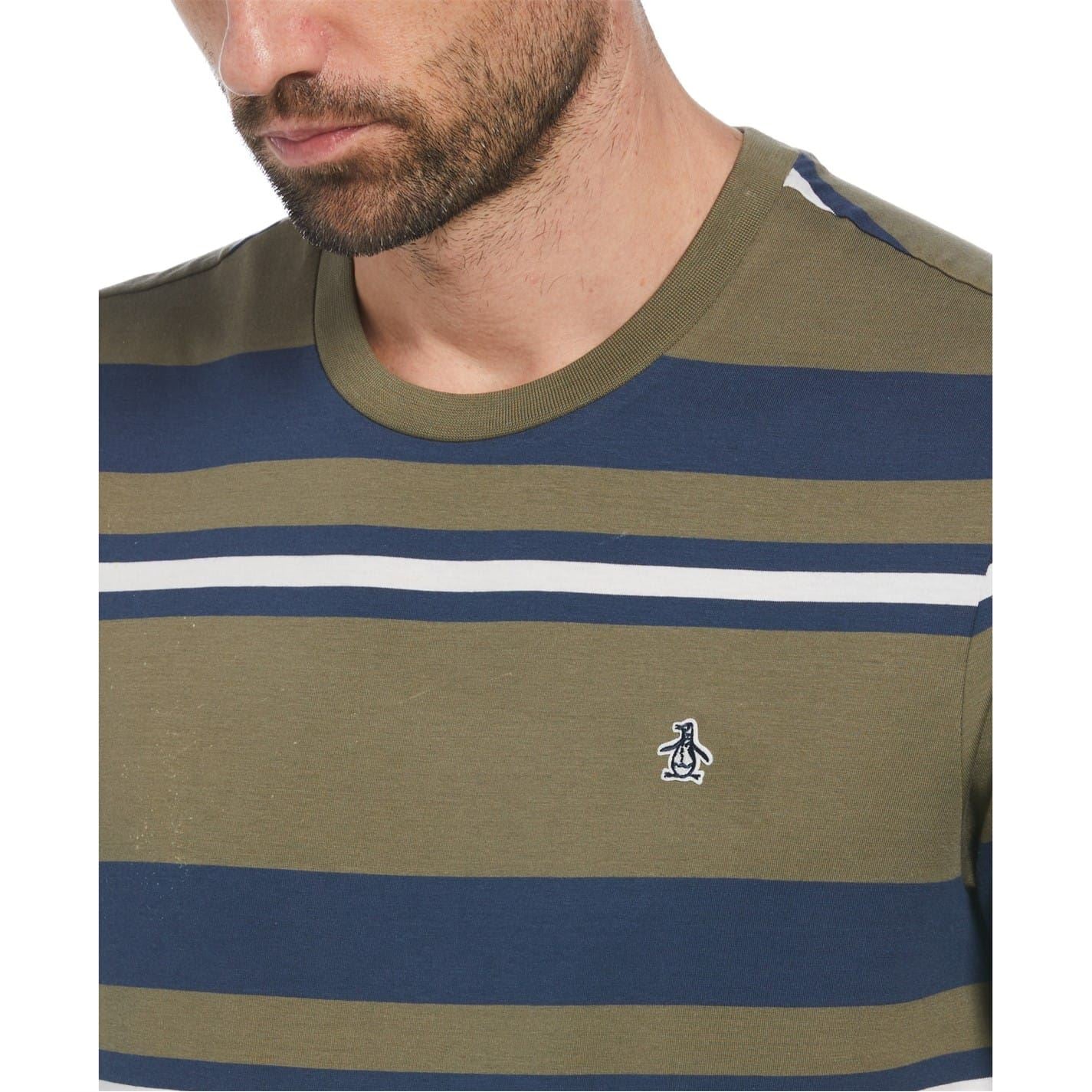Original Penguin Slim Fit Crew Neck Stripe T-Shirt