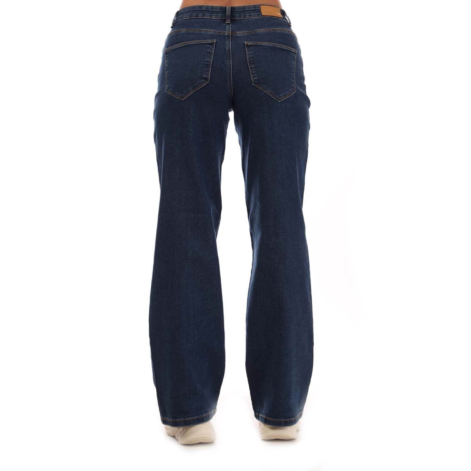 Vero Moda Elly Mid Rise Wide Leg Jeans