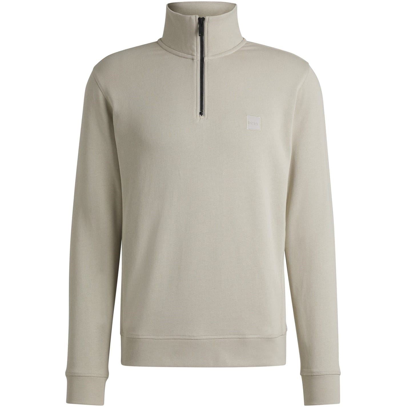 Boss Zetrust Zip Neck Soft Terryclover The Head Sweatshirt