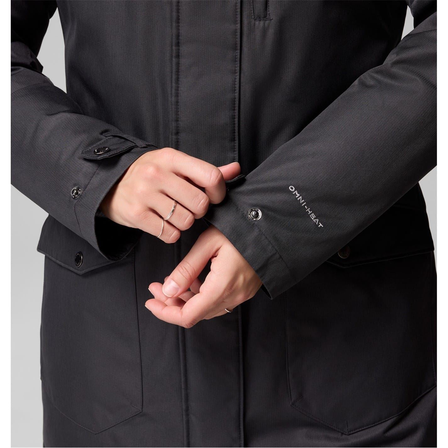 Columbia Womens Suttle Mountain Hooded Solid Patterned Down Jacket