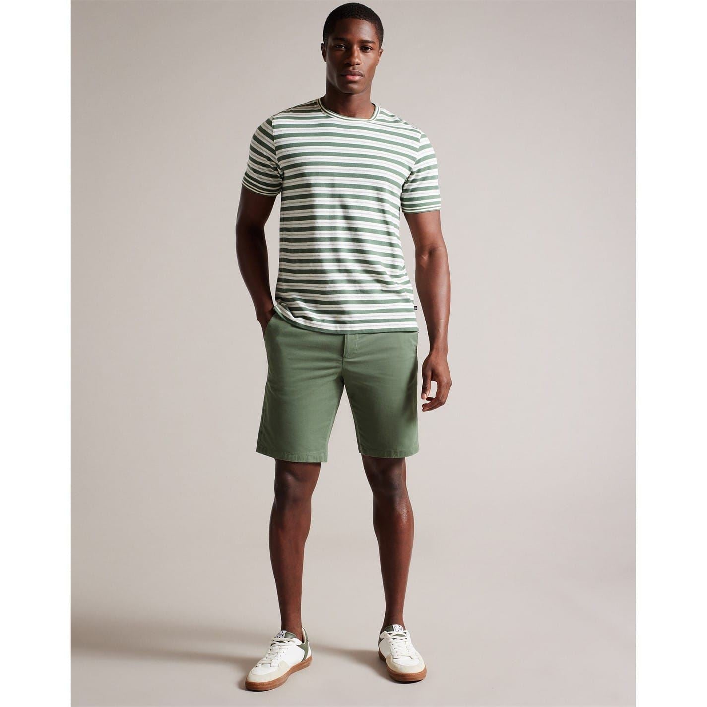 Ted Baker Solid Patterned Chino Shorts