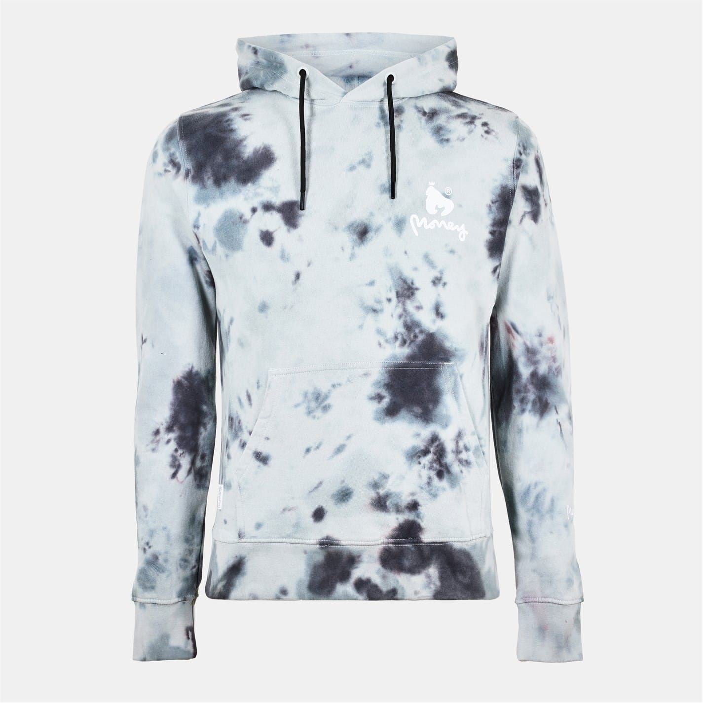 Money Hooded Neck Long Sleeve Sweatshirt with Kangaroo Pocket