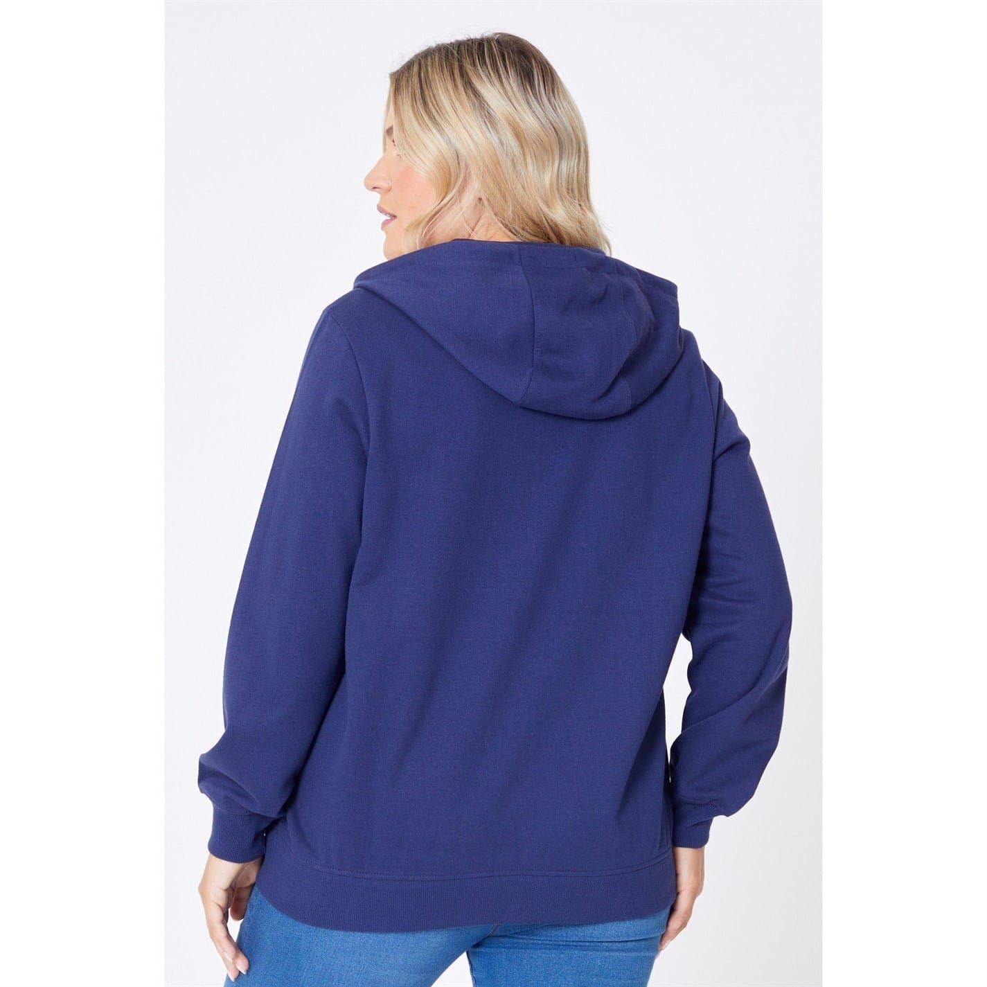 Be You Hooded Relaxed Fit Sweat Jacket with Ribbed Cuff