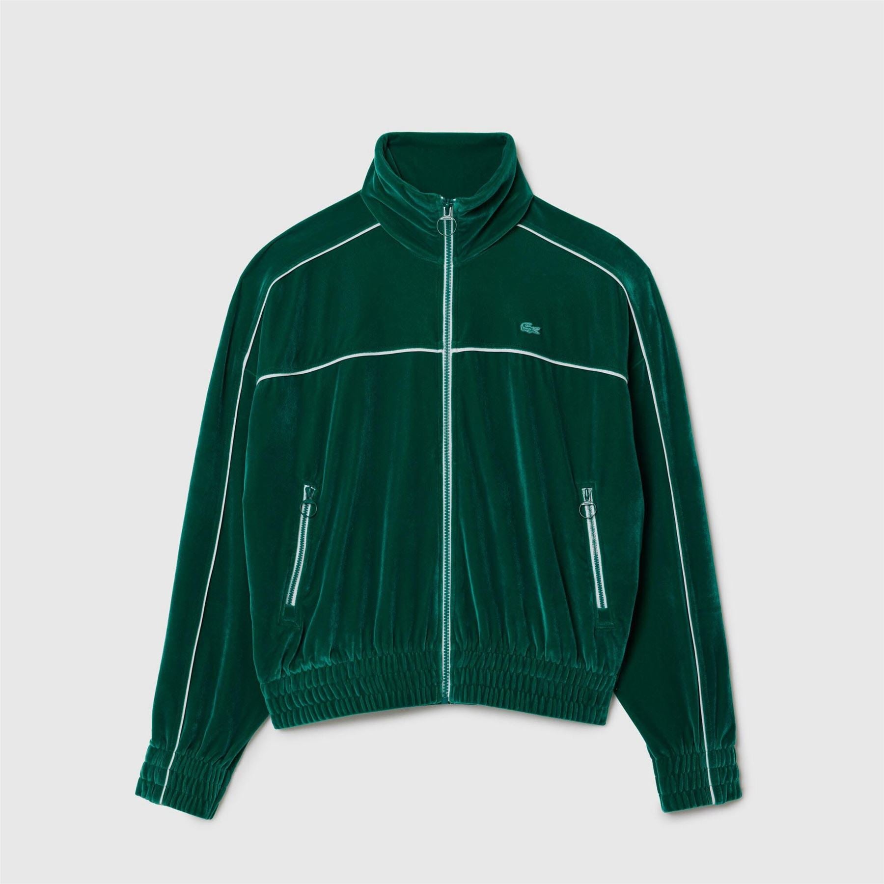 Lacoste Oversized Zipped Velour Sweatshirt