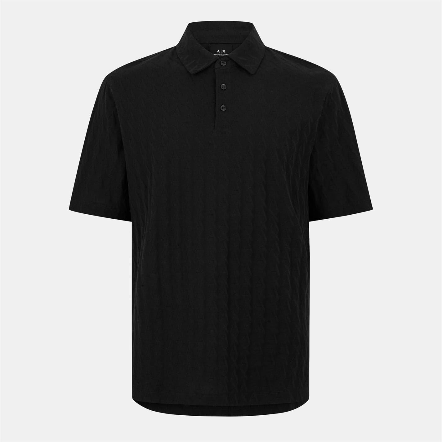 Armani Exchange Exchange Collared Neck Short Sleeve Polo Shirt