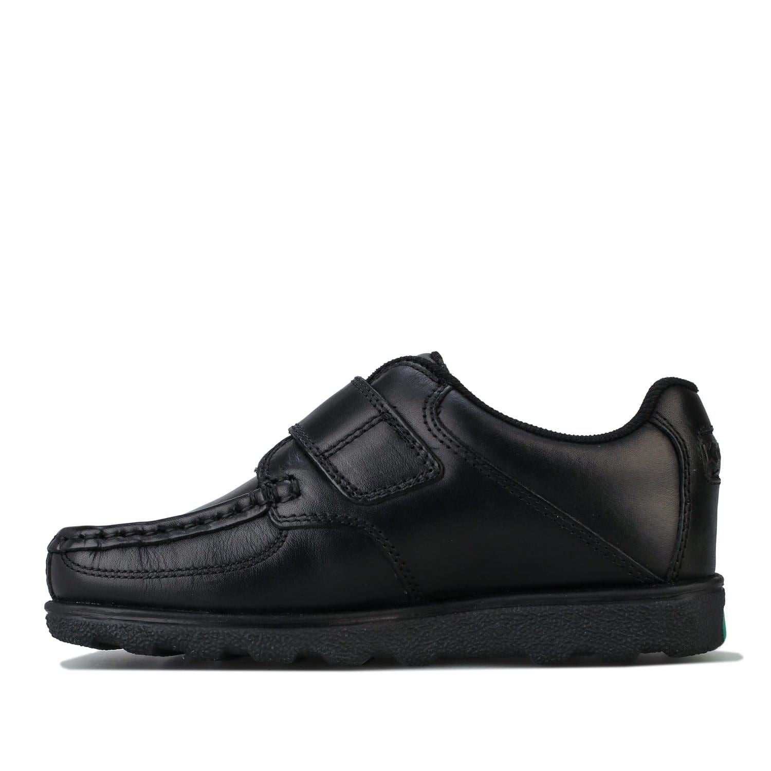 Kickers Boys Fragma Lo Strap Leather Shoe
