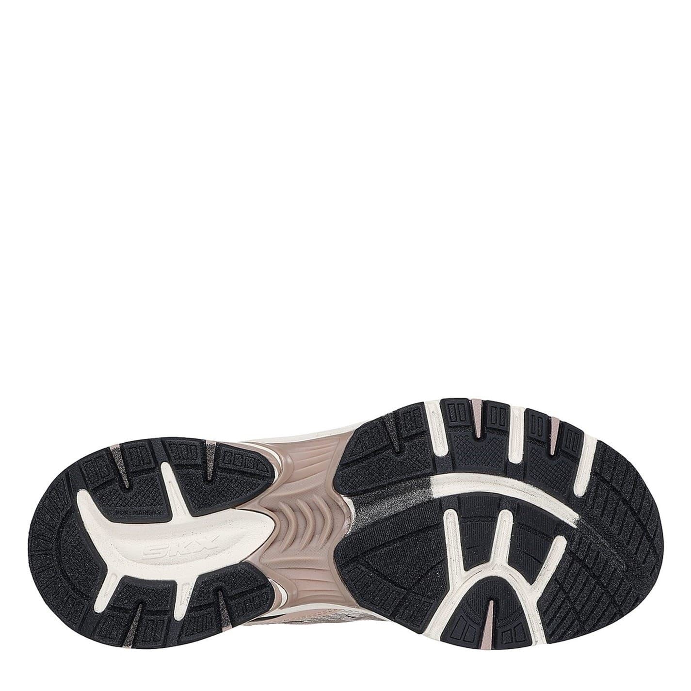 Skechers Metallic Overlay Mesh Lace Up Trainers