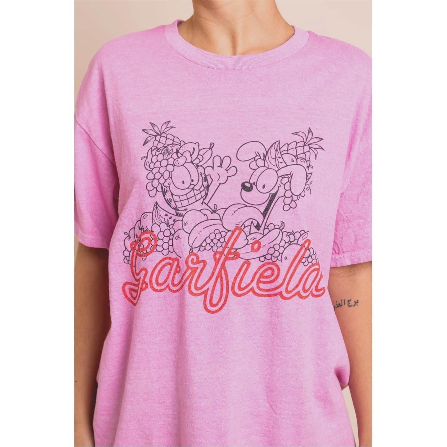 Daisy Street Garfield Crew Neck Regular Fit T-Shirt