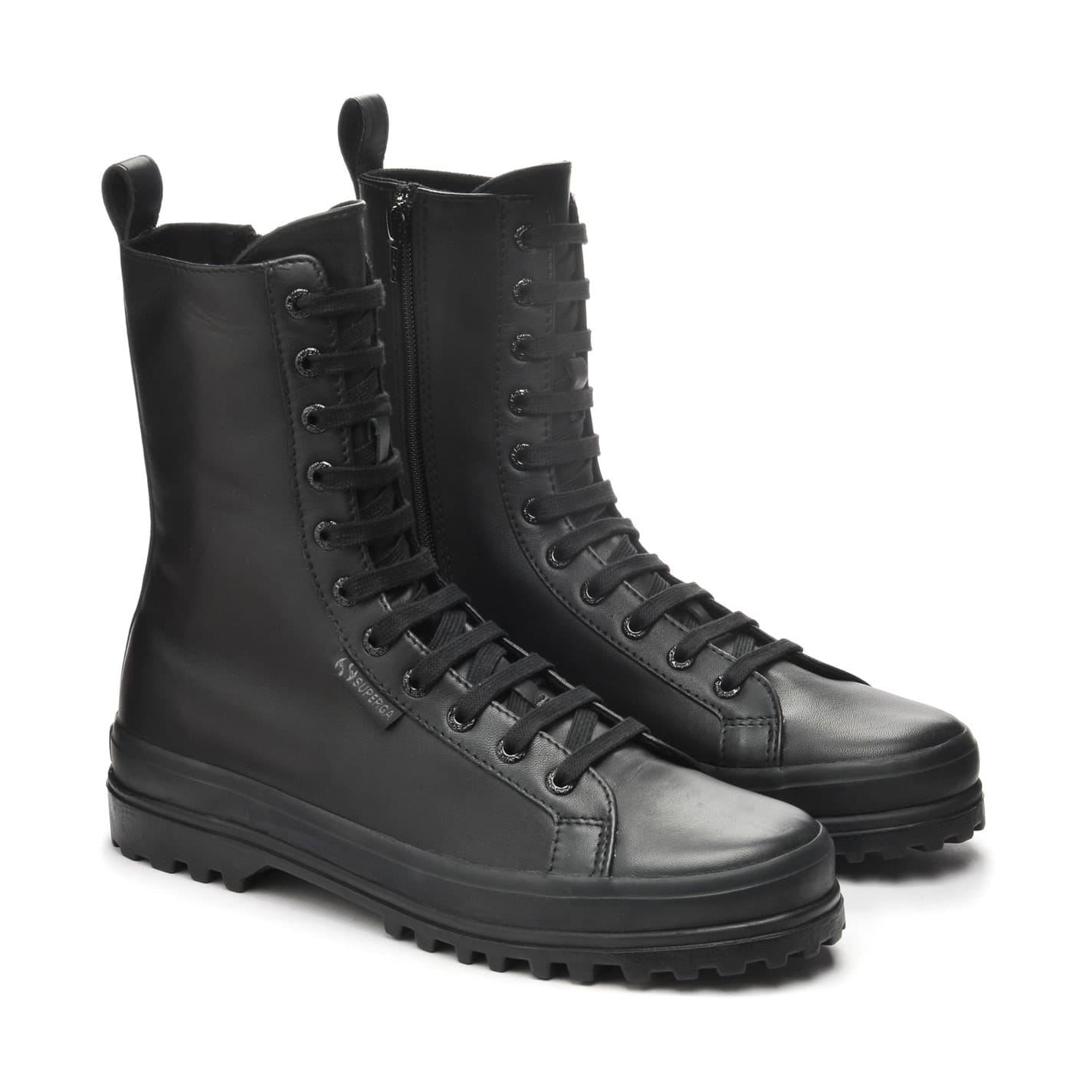 Superga 2641 Alpina High Nappa Combat Boots with Lug Sole