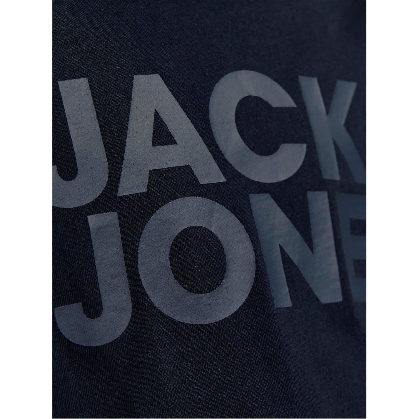 Jack and Jones Logo Print Crew Neck Short Sleeve T-Shirt