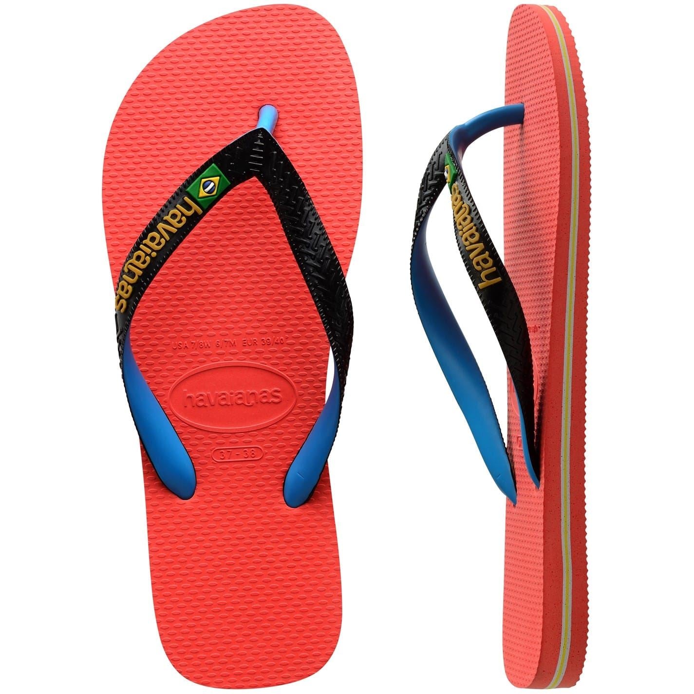 Havaianas Womens Hav. Brasil Mix Leaf Green Marine B Flip Flops