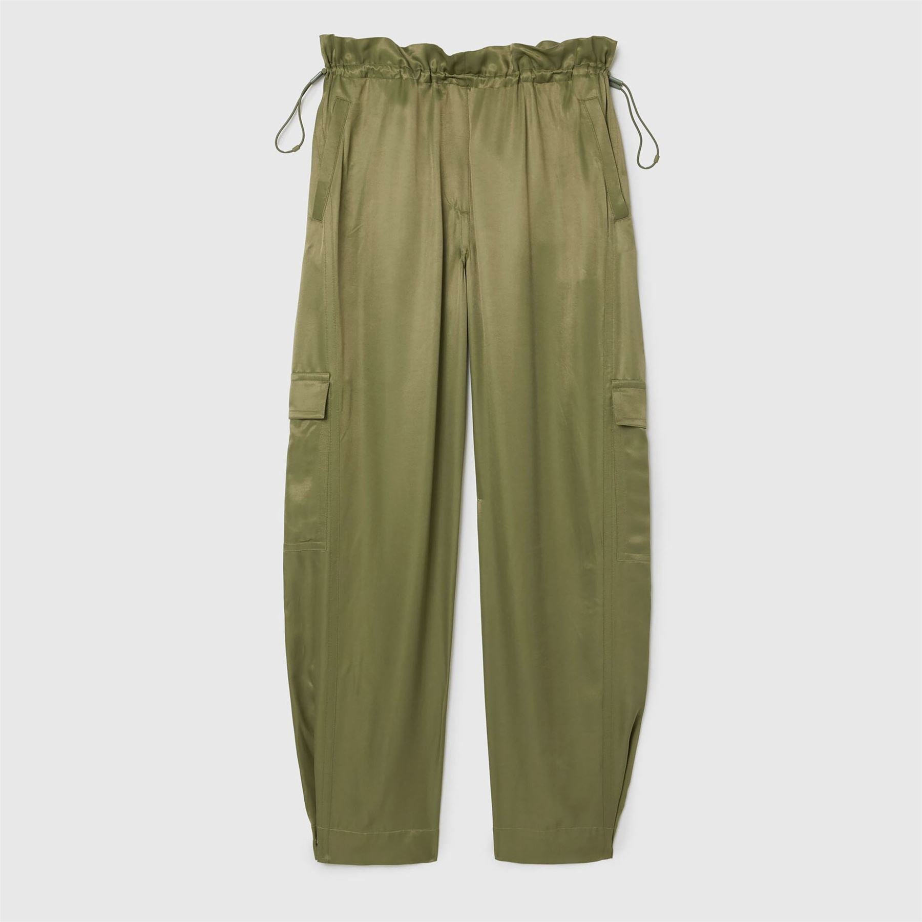 Lacoste Oversized Satin Cargo Pants