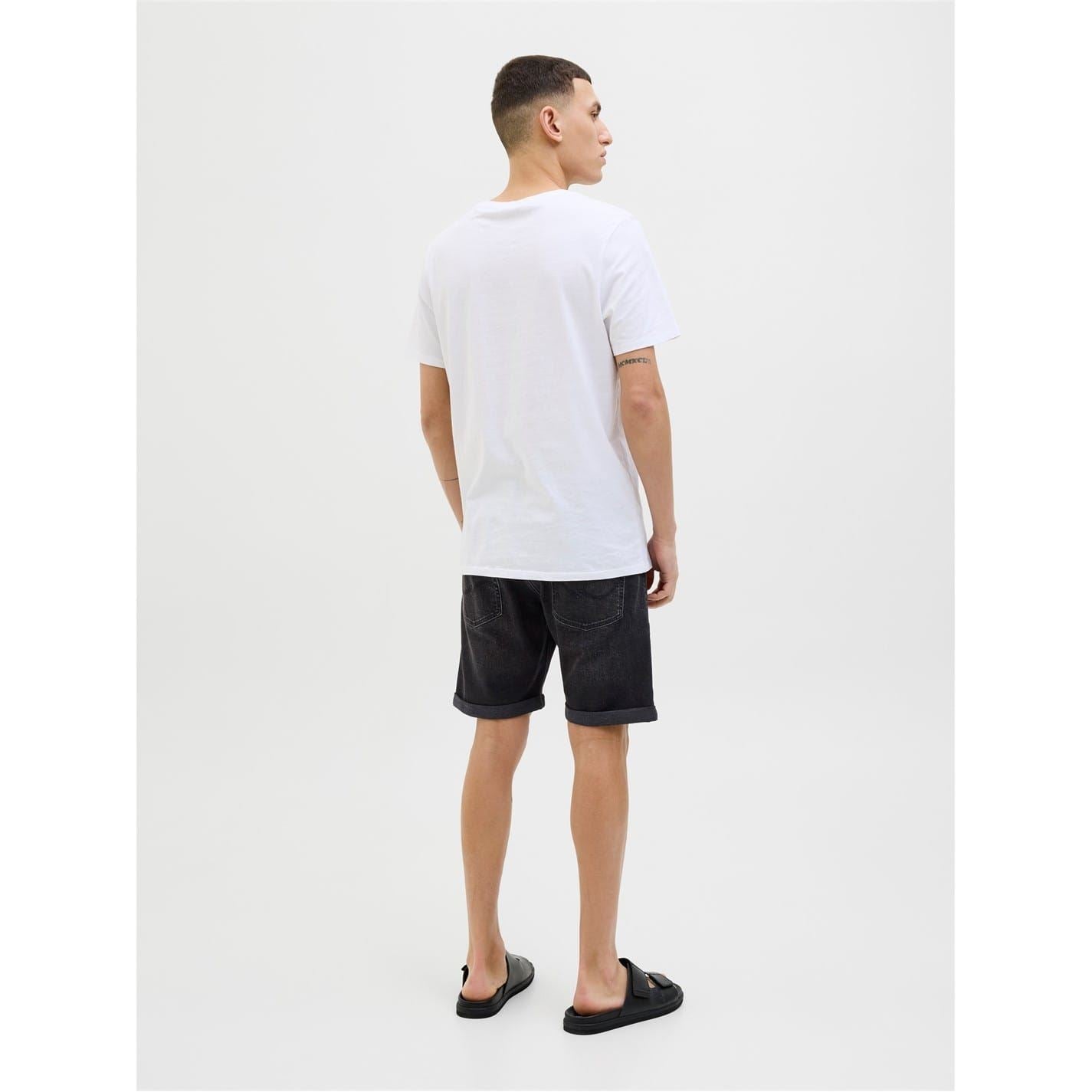 Jack and Jones Rick Denim Bermuda Shorts with Banded Hem