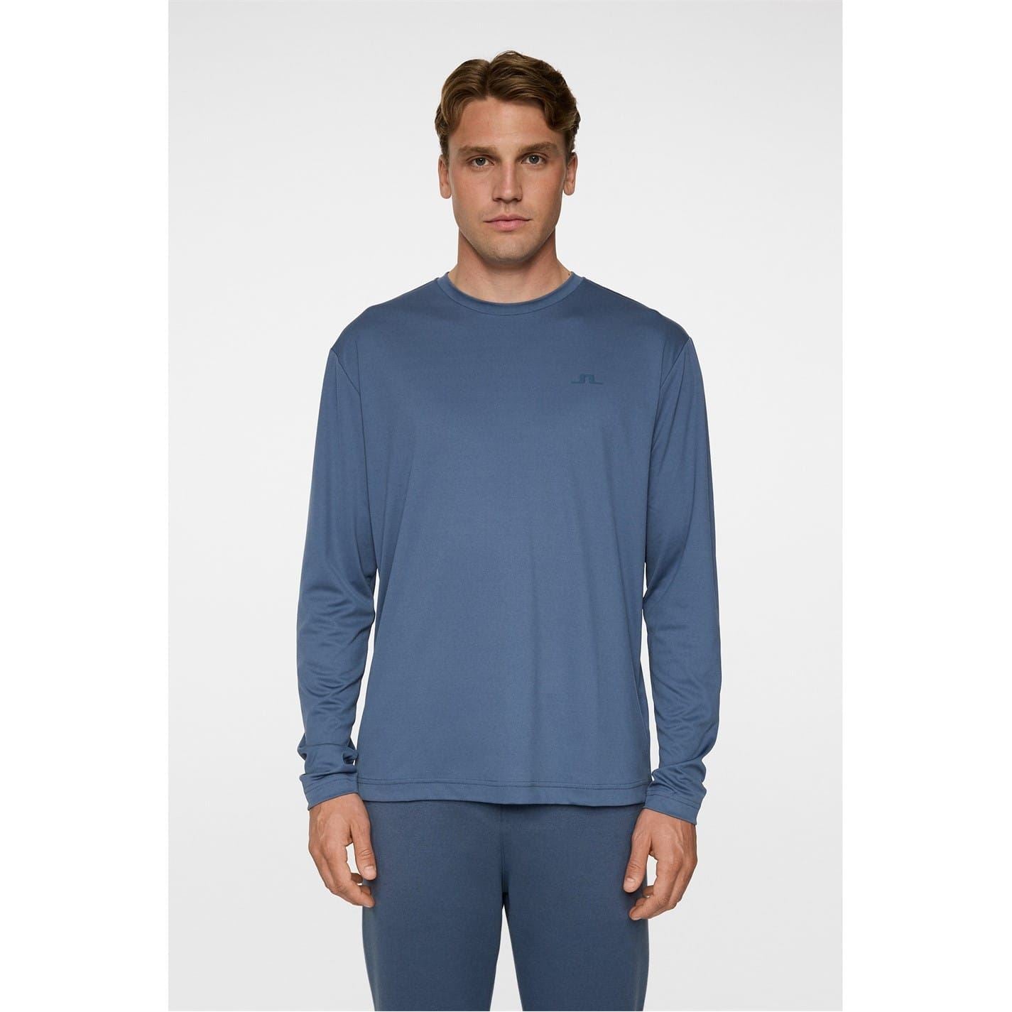 J Lindeberg Crew Neck Long Sleeve Regular Fit T-Shirt