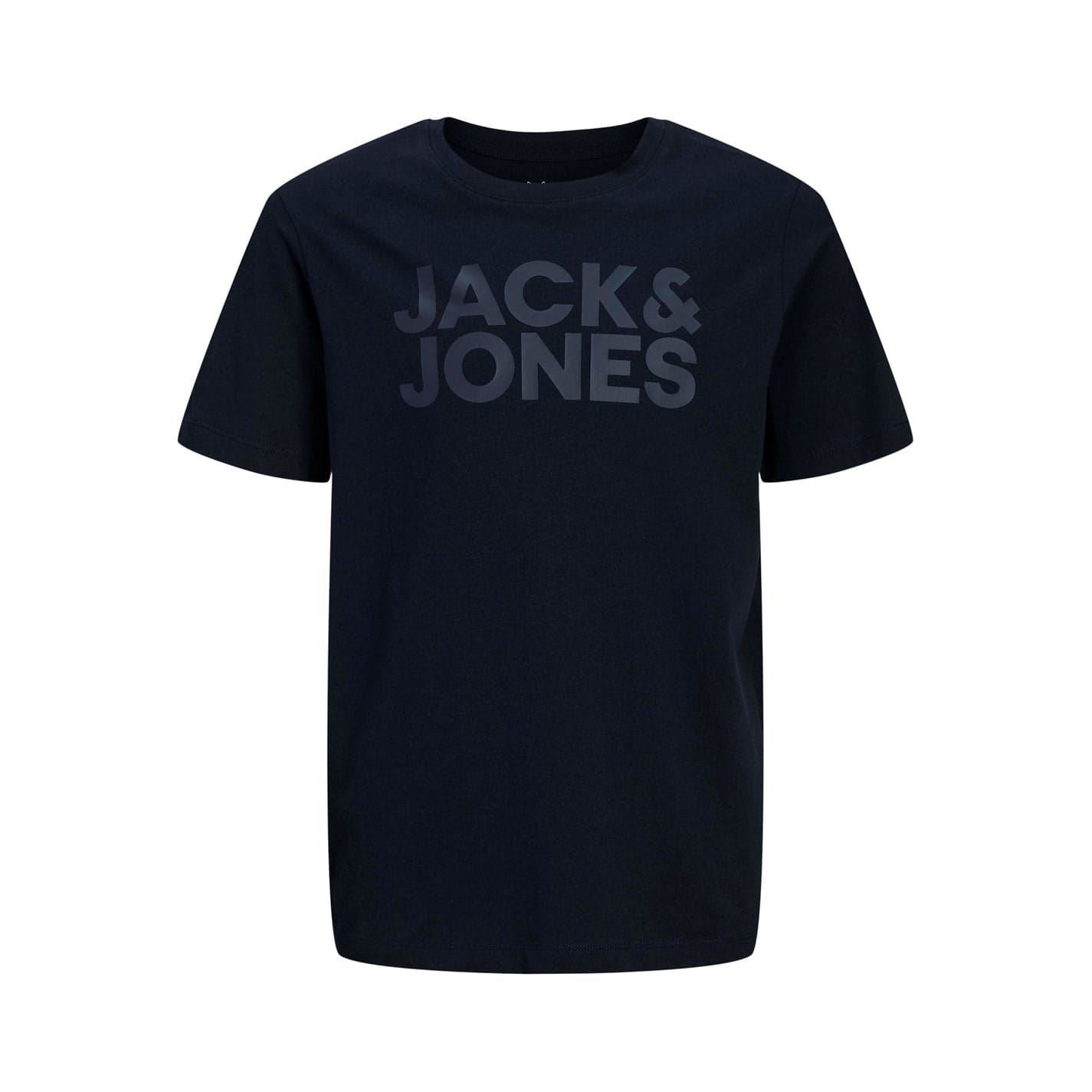 Jack and Jones Logo Print Crew Neck Short Sleeve T-Shirt