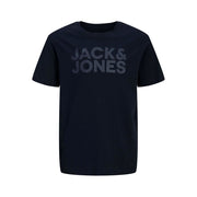 Jack and Jones Logo Print Crew Neck Short Sleeve T-Shirt