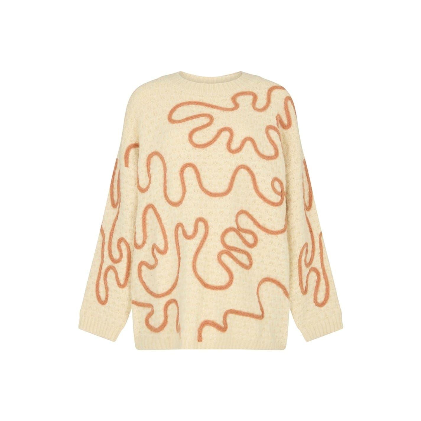 Raffya Elton Crew Neck Drop Shoulder Sweater