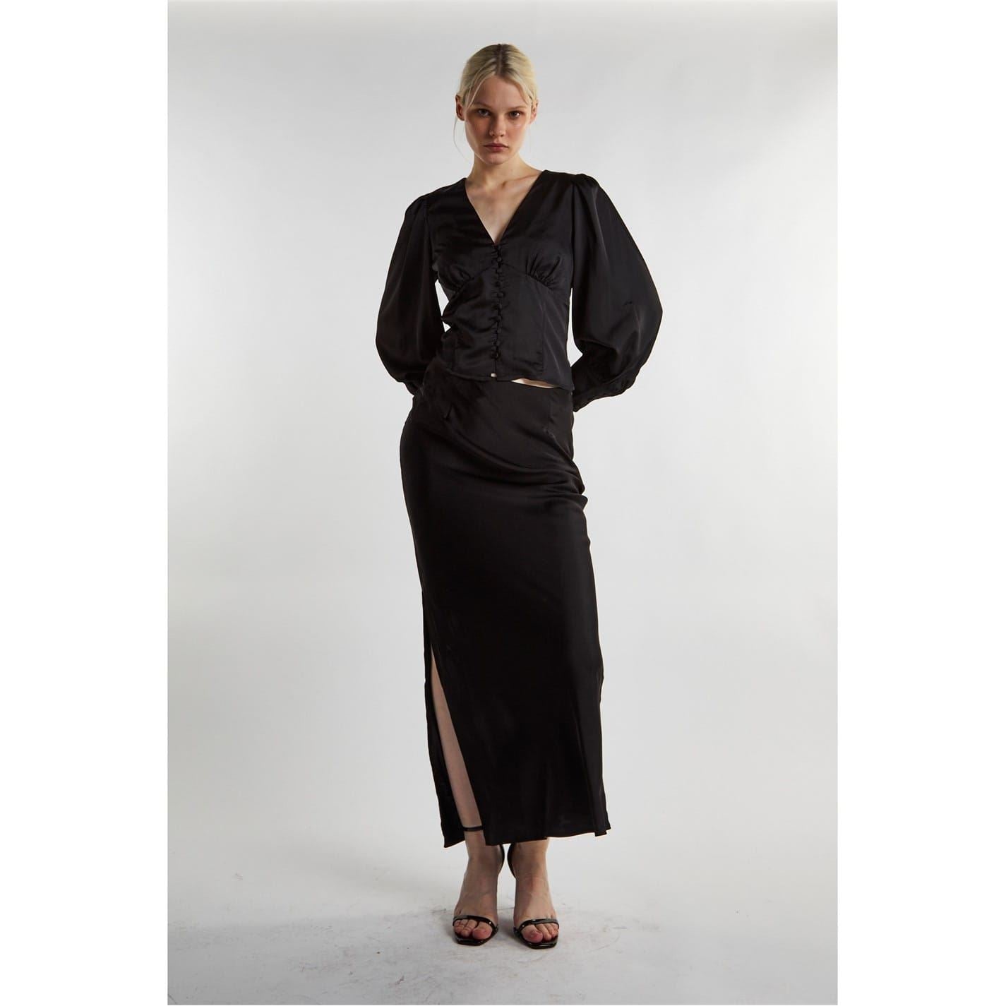 Glamorous Satin Long Sleeve Top