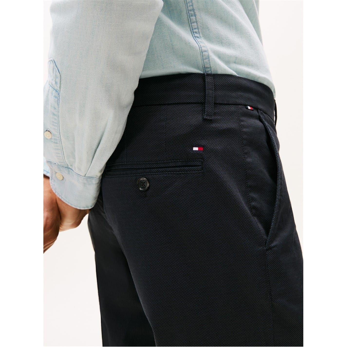 Tommy Hilfiger Denton Solid Patterned Straight Chinos