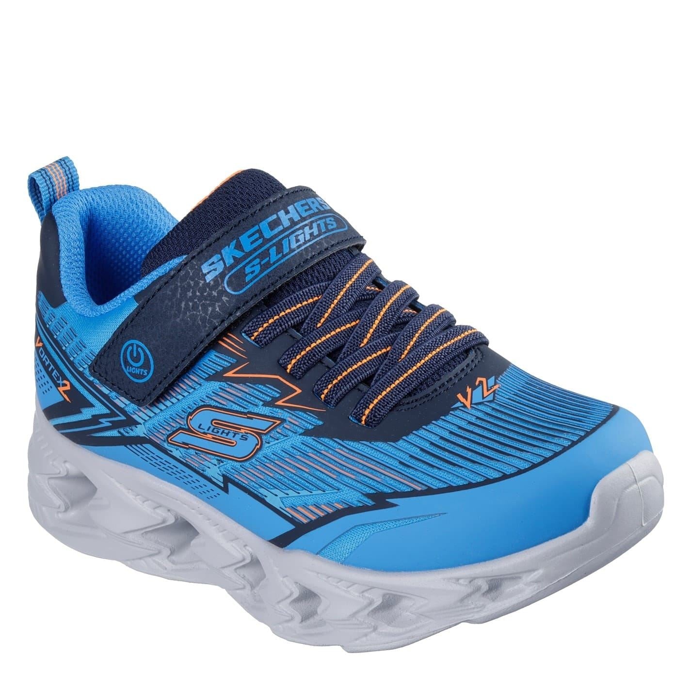 Skechers Lighted Strap Light Up Trainers with Stripe