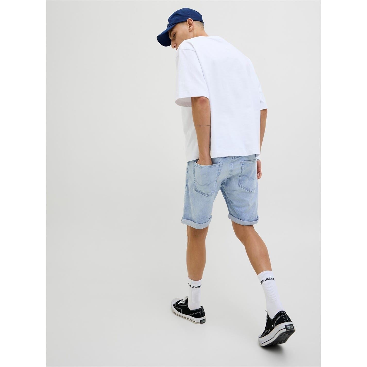 Jack and Jones Rick Denim Bermuda Shorts with Banded Hem