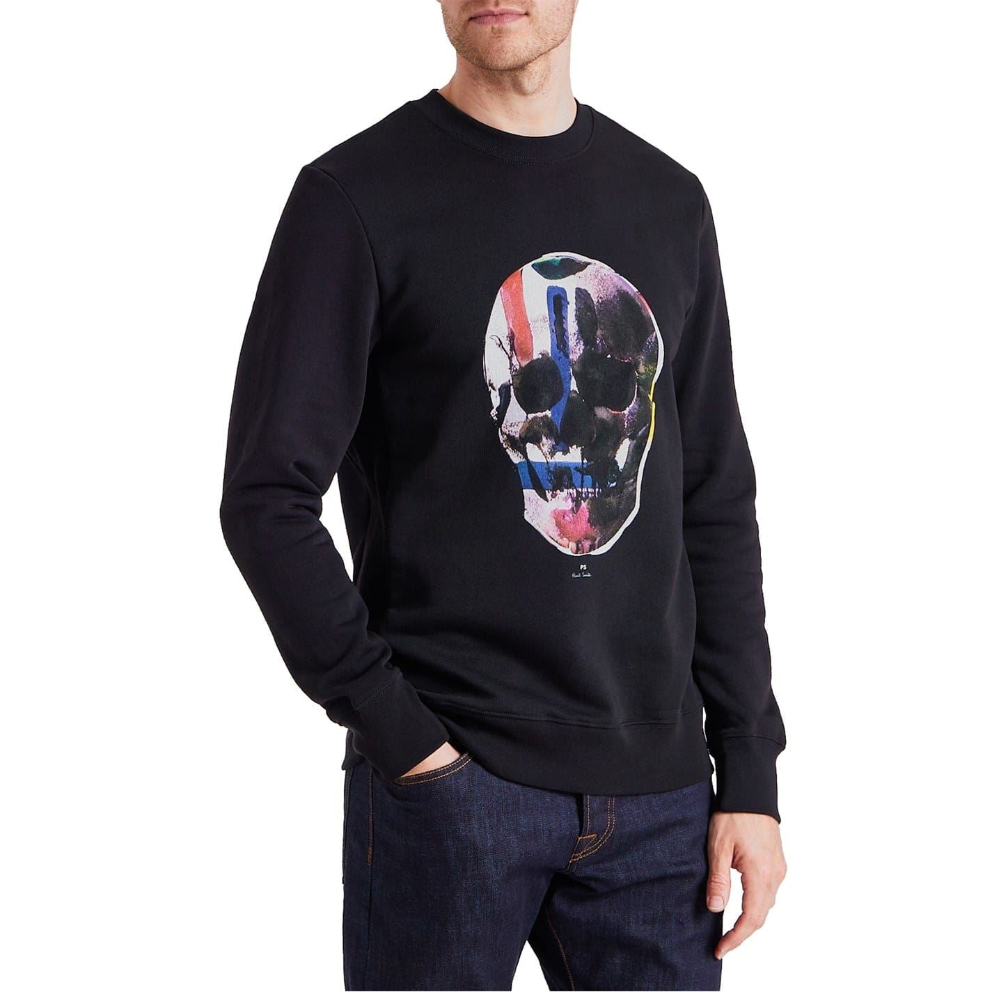PS Paul Smith Skull Crew Neck Long Sleeve Sweatshirt