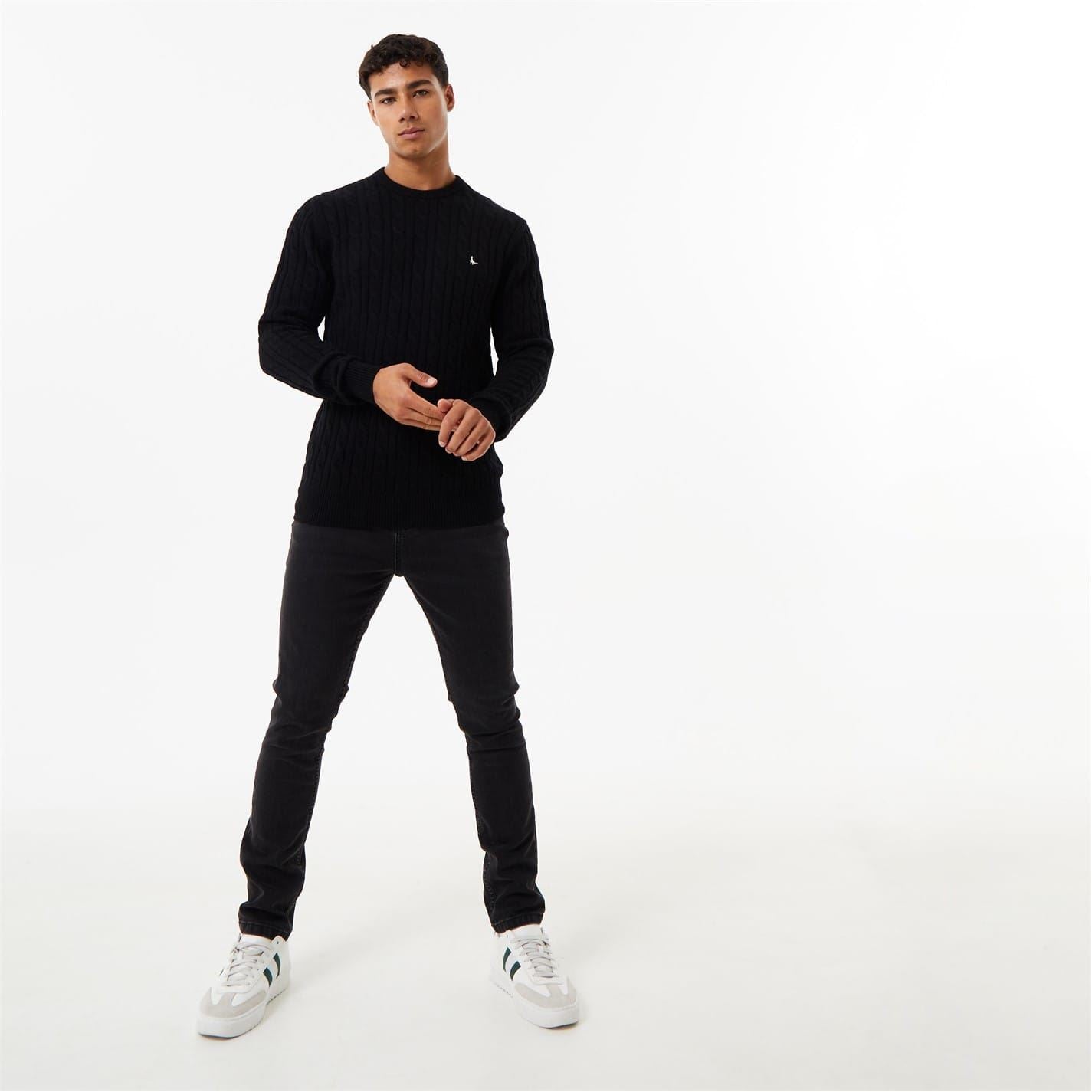 Jack Wills Mens Marlow Merino Wool Blend Cable Knitted Jumper