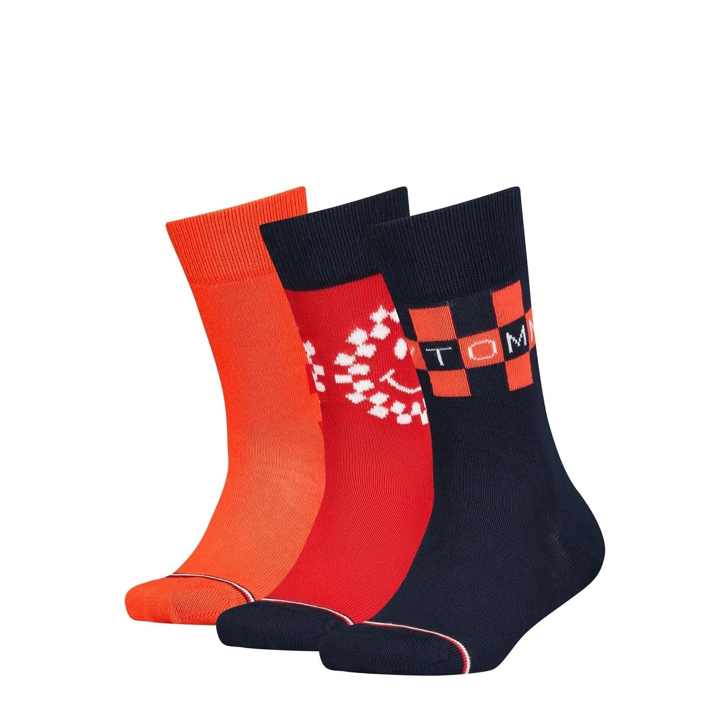 Tommy Hilfiger 3 Pack Lettering Crew Socks