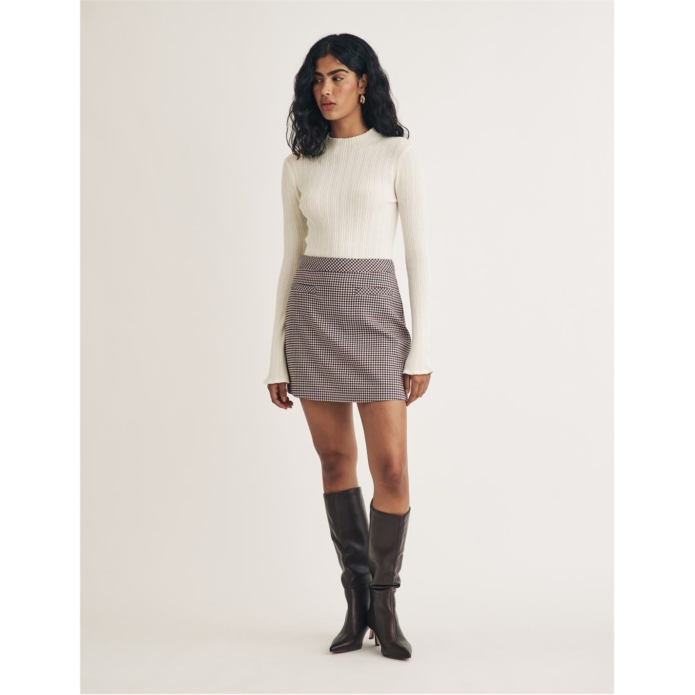 Nobodys Child Pelmet Mini Plaid A-Line Skirt