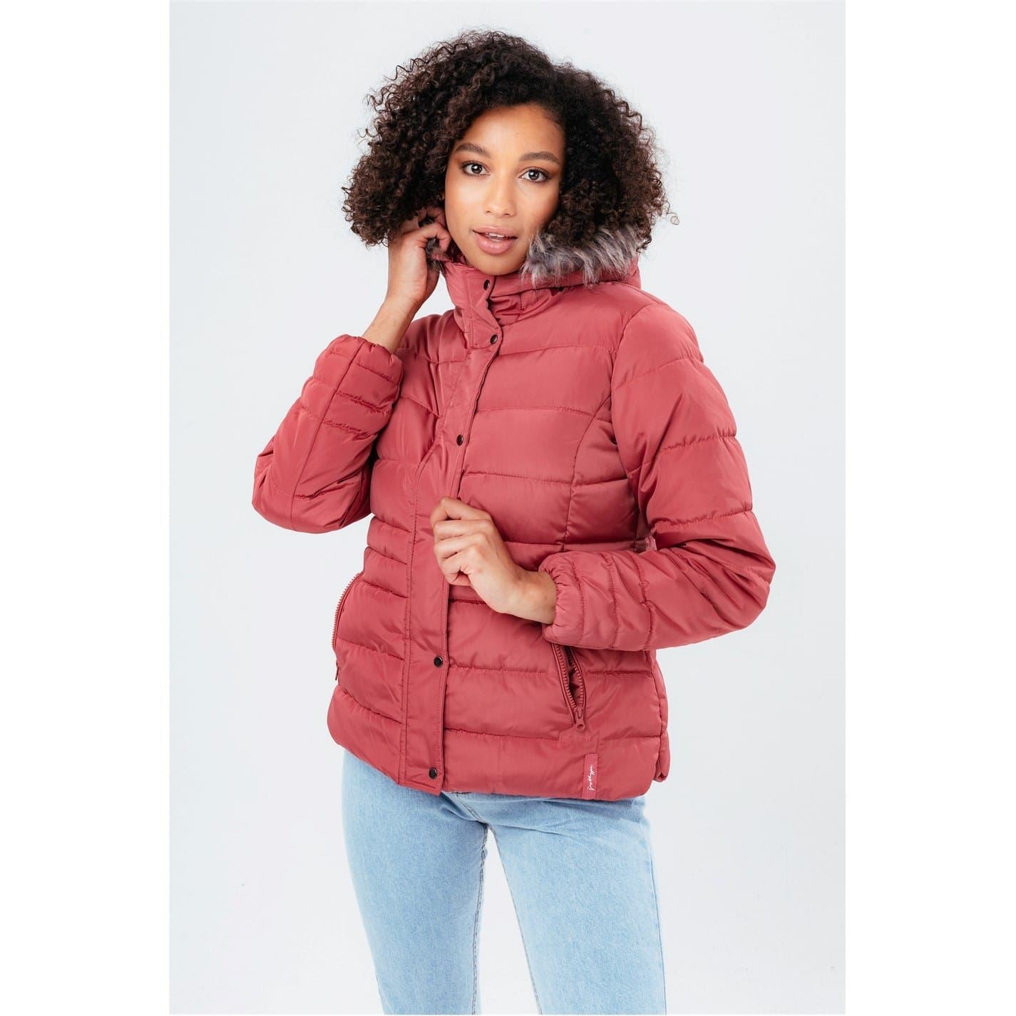 Hype Short Hooded Relaxed Fit Coat