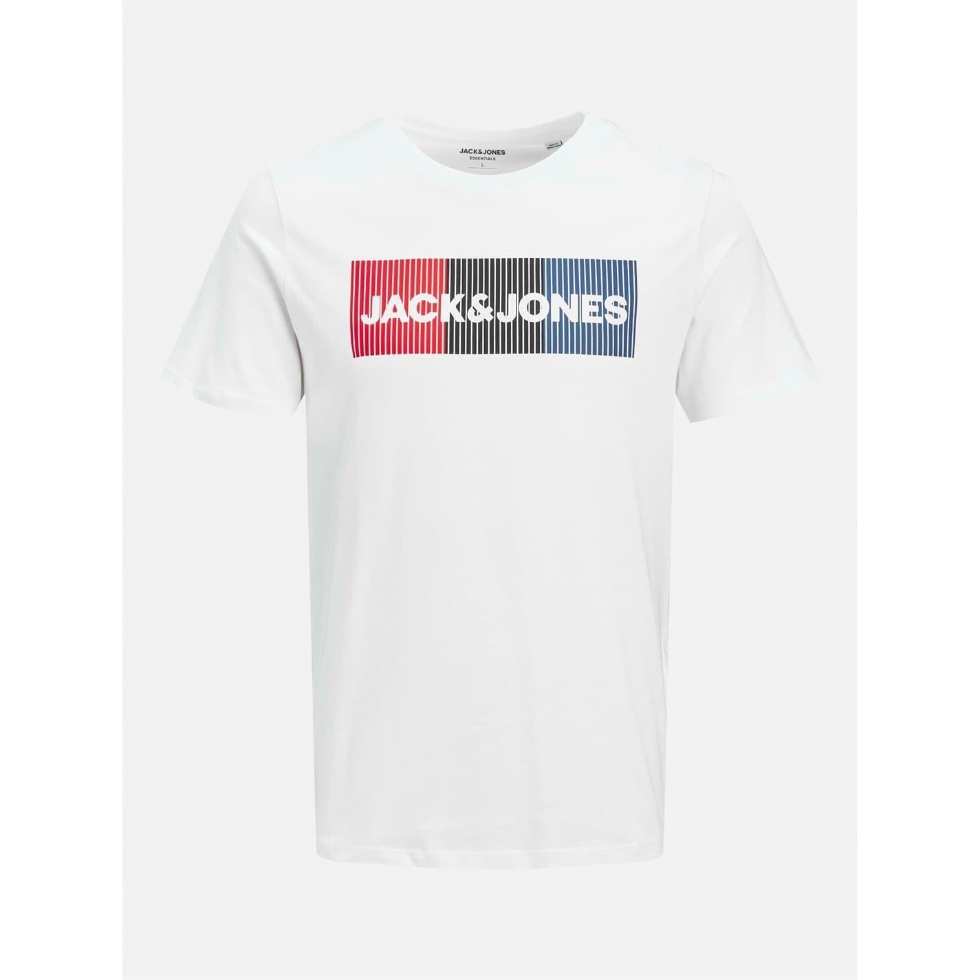 Jack and Jones Printed Logo Crew Neck Short Sleeve Jersey T-Shirt